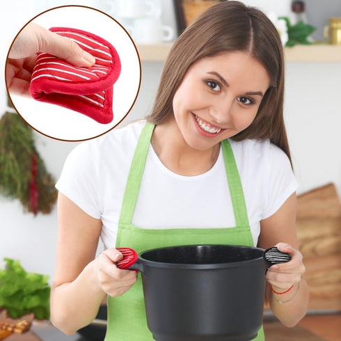 4Pcs Pan Handle Sleeve Silicone Hot Handler Holder,Cast Iron Skillet Handle Covers Heat Resistan t Pot Handle Sleeve for Cast Iron Pans,Metal Pots...