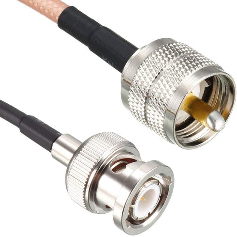 uxcell UHF () Male to BNC Male Antenna Radio Cable RG316 Coax Cable 2 Ft...