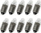 10PCS 2.5V0.3A Mini Screw Base Light Bulbs E10 Screw Base Flashlight Bulbs Light Mini Lamps Miniature Screw Base Light Bulbs for Home Experiment C...