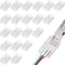 20 Pieces 3 Pin LED Light Connectors Strip to Wire Quick Connector LED Extension 3 Pin LED Strip Connector 10 mm Terminal Strip Connectors Clear T...