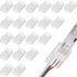 20 Pieces 3 Pin LED Light Connectors Strip to Wire Quick Connector LED Extension 3 Pin LED Strip Connector 10 mm Terminal Strip Connectors Clear T...