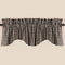 Heritage House Check Scalloped Black and Nutmeg 72" x 15.5" Lined Cotton Valance by Raghu...