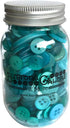 Buttons Galore Bali Blue Buttons Mason Jar...