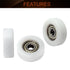 MroMax Roller Idler Bearing Pulley-5 x 25 x 9mm Sliding Conveyor Nylon Wheel with 625ZZ Bearing for Furniture, Hardware Accessories and Mobile Doo...