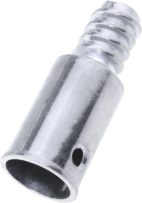 2PCS 0.85inch/22mm Threaded End Replacement Repair Kit Metal Handle Extension Rod Adapter End Silver Brush Threaded Fitting for Boat Hook Rod Pain...
