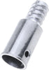 2PCS 0.85inch/22mm Threaded End Replacement Repair Kit Metal Handle Extension Rod Adapter End Silver Brush Threaded Fitting for Boat Hook Rod Pain...