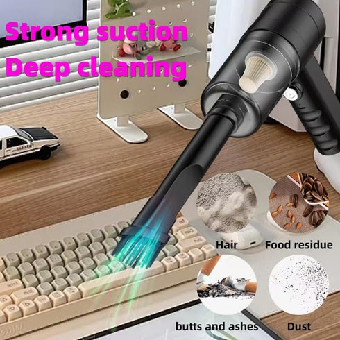 Mini Vacuum Cleaner for Car,2 in 1 Keyboard Vacuum Cleaner Wireless Handheld,Car Vacuum with Brushless Motor High Power 120W Rechargeable Easy to ...