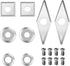 16Pcs Tungsten Carbide Cutters Inserts Set,Lathe Tools for Wood Lathe Turning Tools,Included 11mm Square with Radius,12mm and 9mm Round,30x10mm Sh...