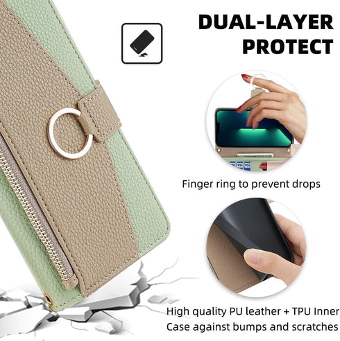 Asuwish Phone Case for Samsung Galaxy Note 8 Wallet Cover with Screen Protector and Mirror PU Leather Flip Cover Ring Credit Card Holder Crossbody...