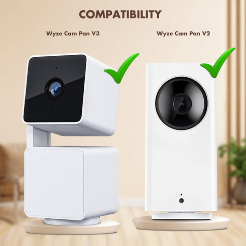 2Pack Acrylic Wall Mount Bracket (Upgrade Version) for Wyze Cam Pan V3, Wyze Cam Pan V2, Adhesive Small Wall Shelf for Security Cameras, Speakers,...