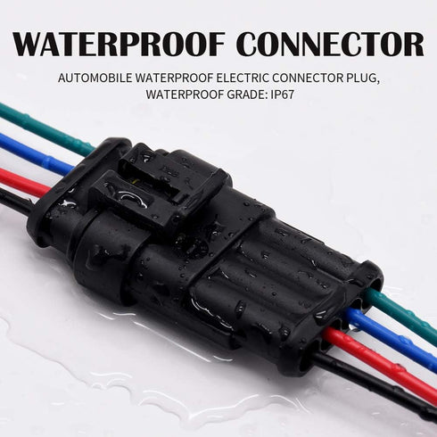 4 Pin Connector Waterproof Connector,Male and Female Way 16 AWG Wire Suitable for car Truck, Boat and Other Wire Connection (5 kit)...