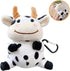 UnnFiko Plush Doll Case Compatible with Airpods, Cute Piglet Cow Soft Fur Fluffy Case Cover with Keychain (Airpods 1 & 2, Cute Cow)...