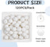 120PCS FIVEIZERO Silicone Beads, 15mm Silicone Beads White for Keychain Making Bulk Round Silicone Beadsfor Bracelet Necklace DIY Crafts Making (W...
