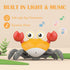 Crawling Crab Baby Toys with Music & Light, Tummy Time Interactive Toddler Toy Automatically Avoid Obstacles for Boys or Girls (Orange)...