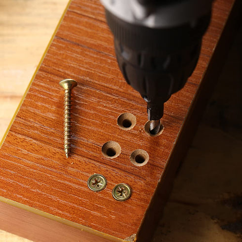 Countersink Drill Bit Set, 5Pcs Quick Change 1/4" Hex Shank Adjustable Countersink Set, 5pcs Free Replaceable Drill Bits with One Hex Wrench, Wood...