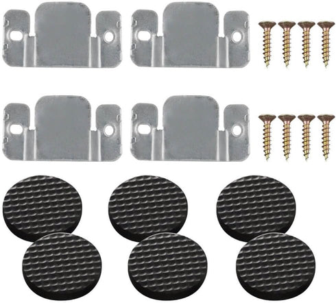 PAXCOO 4 Pack Sectional Sofa Connector Couch Furniture Interlocking Software Bracket with Screws and 12Pcs Furniture Pads...