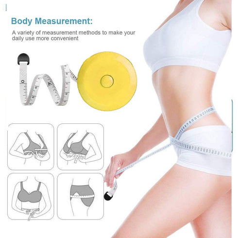 Retractable Double Scale Soft Tape Measure, 60"150CM 60inch Dual Sided Flexible Ruler Measuring Tape, Weight Loss Medical Body Sewing Tailor Dress...