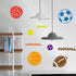5pcs Sports Ball Stencils Sports Stencils BASEBALL TENNIS BASKETBALL SOCCER FOOTBALL VOLLEYBALL Reusable Template 11.8×11.8inch with Paint Brush D...