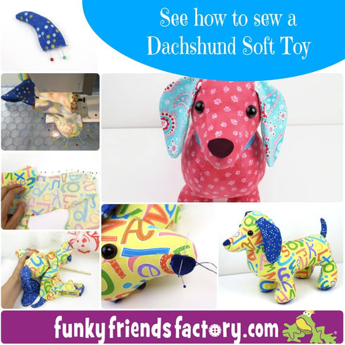 FUNKY FRIENDS FACTORY Digger & Dixie Dachshund Pattern...