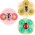 3PCS Suction Cup Spinner Toys for Babies, Fidget Spinners Sensory Bath Toys 6 12 18 Months, Airplane Car Travel Essential 1-3 Year Old Boy Girl Bi...