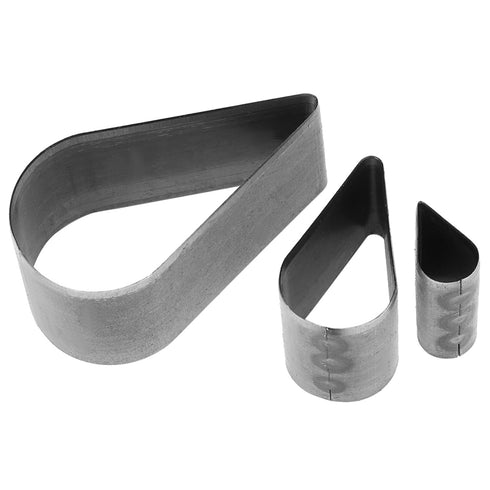 3pcs Leather Craft Cutting tool Hole Hollow Steel Cutter Punch Tool Kit Heart-shaped Drop shape Pentagram Cutting Mold(Drop-shape)...