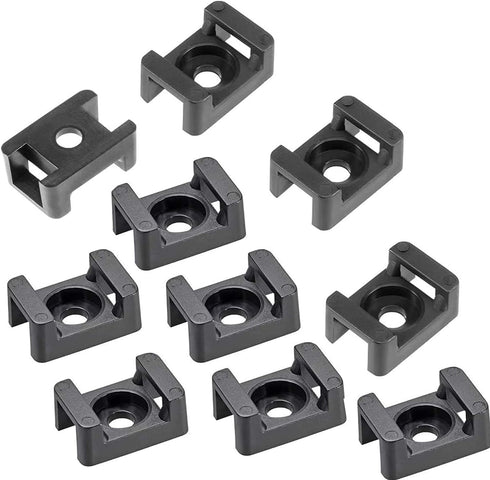 Cable Tie Mounting,100 Pcs Zip Tie Base,5 mm(M5) Screw Hole, 23x16x9(L*W*H) mm Cord Tie Mount Wire Tie Holder Fix Bottom Wire Management for Home/...