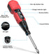 AMIR Cordless Screwdriver, Rechargeable Electric Screwdriver Sets, Portable Automatic Home Repair Tool Kit with USB Cable and LED Lights, Red...