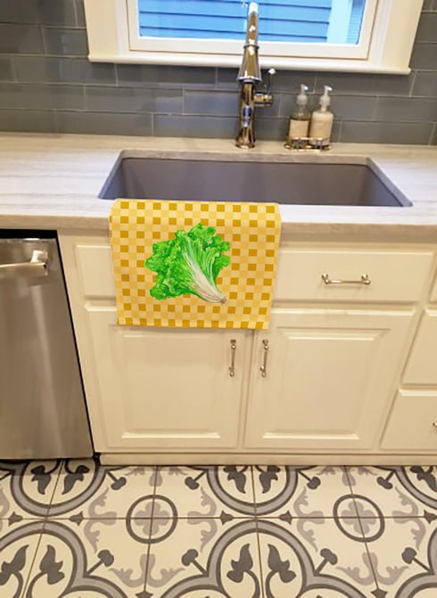 Caroline's Treasures BB7203KTWL Lettuce on Basketweave Kitchen Towel Dish Cloths Guest Hand Towel Decorative Bathroom Towel for Face,Tea, Dishclot...