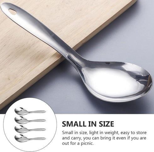 Hemoton Food Kitchen Gadget 4Pcs Rice Spoon Stainless Steel Rice Paddle Non Stick Rice Serving Spoon Rice Scooper Rice Spatula Cooking Spoon for H...