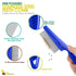 6 Pack Flea Lice Comb, Stainless Steel Dog Cat Grooming Combs with Rounded Teeth, 2-in-1 Double Sided Professional Pet Tear Stain Remover, Dematti...