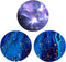 Multi-Functional Grip Mobile Phone Stands and Finger Holder (3 Pack) - Blue Nebula Galaxy and Marble with Purple and Gold-Color Accents...