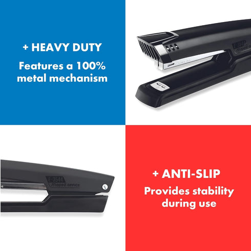 Maped - Essentials Full Strip Stapler Combo - Office Document Organization - Durable Efficiency - Metal Mechanism & Anti-Slip - Includes Staple Re...