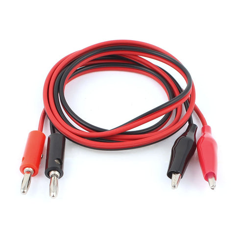 uxcell Pair Red Black Alligator Test Lead Clip to Banana Connector Probe Cable 1M 3Ft...