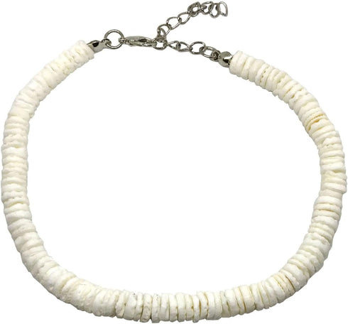 Hawaiian Heishi Puka Shell Surfer Anklet Lobster Clasp Closure...