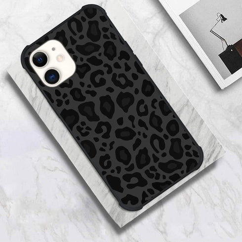 KANGHAR Case Compatible with iPhone 11,Black Leopard Design,Tire Texture Non-Slip +Shockproof Rugged TPU Protective Case for iPhone 11 6.1 Inch (2...
