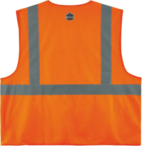 Ergodyne Unisex - H+l Class 2 Standard Solid Vest H L, Hook & Loop Orange, 4X-Large-5X-Large US...