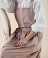 Cotton Pleated Apron Retro Waterdrop Proof Garden Cleaning Pinafore Dress...