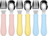 Toddler Utensils, 6PCS Fork and Spoon Kids Silverware with Silicone Handle Stainless Steel Utensils for Babies...