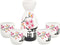 Old Craftsmen's 5 Pcs Japanese Sake Set 200ml Sake Bottle and 50ml Sake Cup Set Traditional Hand Painted Design Porcelain Pottery Ceramic Soju Cup...
