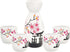 Old Craftsmen's 5 Pcs Japanese Sake Set 200ml Sake Bottle and 50ml Sake Cup Set Traditional Hand Painted Design Porcelain Pottery Ceramic Soju Cup...