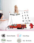 Firemen Baby Monthly Milestone Blanket for Boys, Fire Truck Little Hero Photo Balnket, 48x48in, Baby Milestone Blanket for Newborn Baby Shower BTZ...