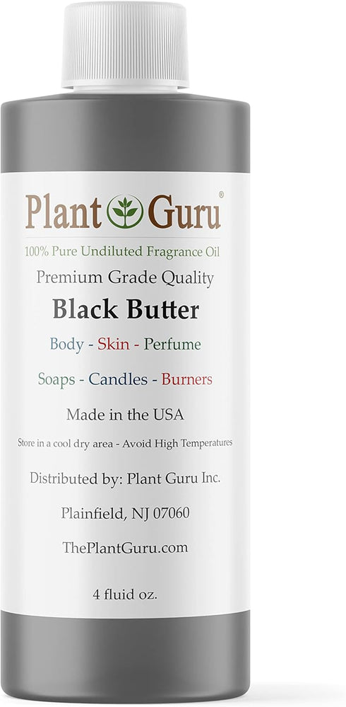 Black Butter Fragrance Oil 4 fl. oz. Scented Oil for DIY Soap Making, Candles, Bath Bombs, Body Butters. Used in Aromatherapy Diffusers, Burners a...