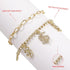 Urieo Gold Rhinestone Anklet Chain Dollar Pendant Foot Chain Double Layered Anklets Bracelets Summer Beach Jewelry for Women Pack of 2...