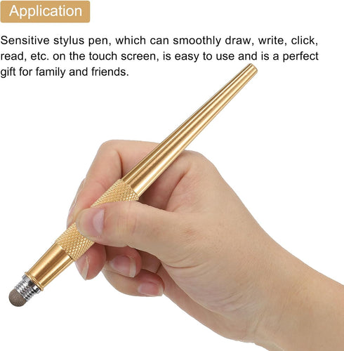 MECCANIXITY Stylus Pens for All Capacitive Touch Screens 2 in 1 Fine Point Disc & Fiber Tips Universal Capacitive Pen Sensitivity, Yellow...