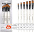 Brush Set, 4 Packs of 24 Nylon Brushes, Suitable for Professional Sets of Multi-Purpose Oil Painting Watercolor Artists, Miniature Details and Roc...