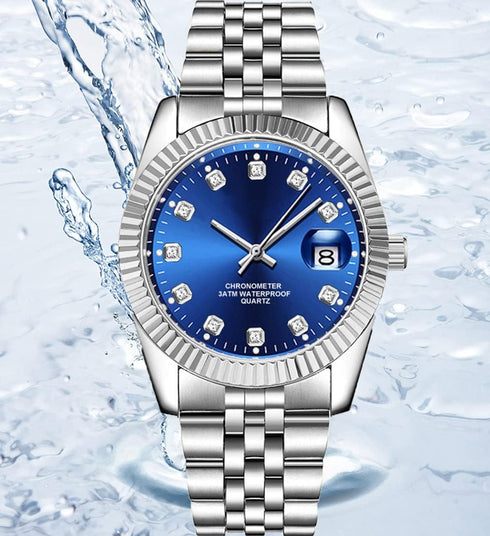 Men's Classic Design Analog Quartz Watches Fashion Business Watch Stainless Steel Waterproof Date Casual Wrist Watch for Men...