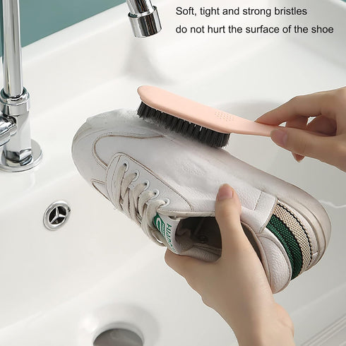 Household Cleaning Brush Soft Bristle Laundry Brush Shoe Stain Remover Brush Comfort Grip Nylon Brushes for Fabric Clothes Carpet Floor Pack of 2 ...