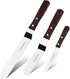 Offset Cake Icing Spatula Set of 3 Professional Stainless Steel Decorating Frosting Spatulas (4"-6"-8" Flexible Resistant Blade) Angled with Woode...