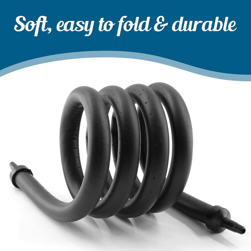 Aquarium Rubber Wall Curtain Tube Hose,Soft Diffuser Bubble Tube 90cm/35.4 Inch Length for Fish Tank...