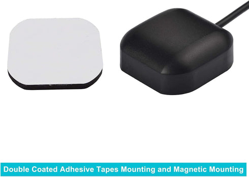 Bingfu Waterproof Active GPS Navigation Antenna Adhesive Mount SMA Male GPS Antenna with 15cm 6 inch RG178 Coaxial Pigtail Cable for GPS Module Re...